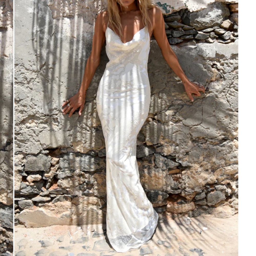 Maxi cowl neck slip dress